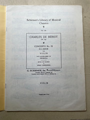 Charles De Beriot Op. 104 Concerto No. IX for Violin and Piano