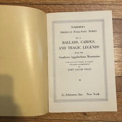 Schirmer&rsquo;s American Folk Song Series Set 18 Ballads Carols Southern Appalachia