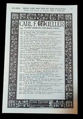 Choral Sheet Music « Great God and God Of Our Salvation » SATB Carl F. Mueller