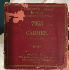 Pianolist&rsquo;s Library of Music Rolls Madam Butterfly ,Carmen, La Gioconda Lot of 3