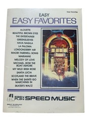 Vtg 1982 Easy Favorites Sight & Sound Speed Music Song Book Sheet Piano Organ