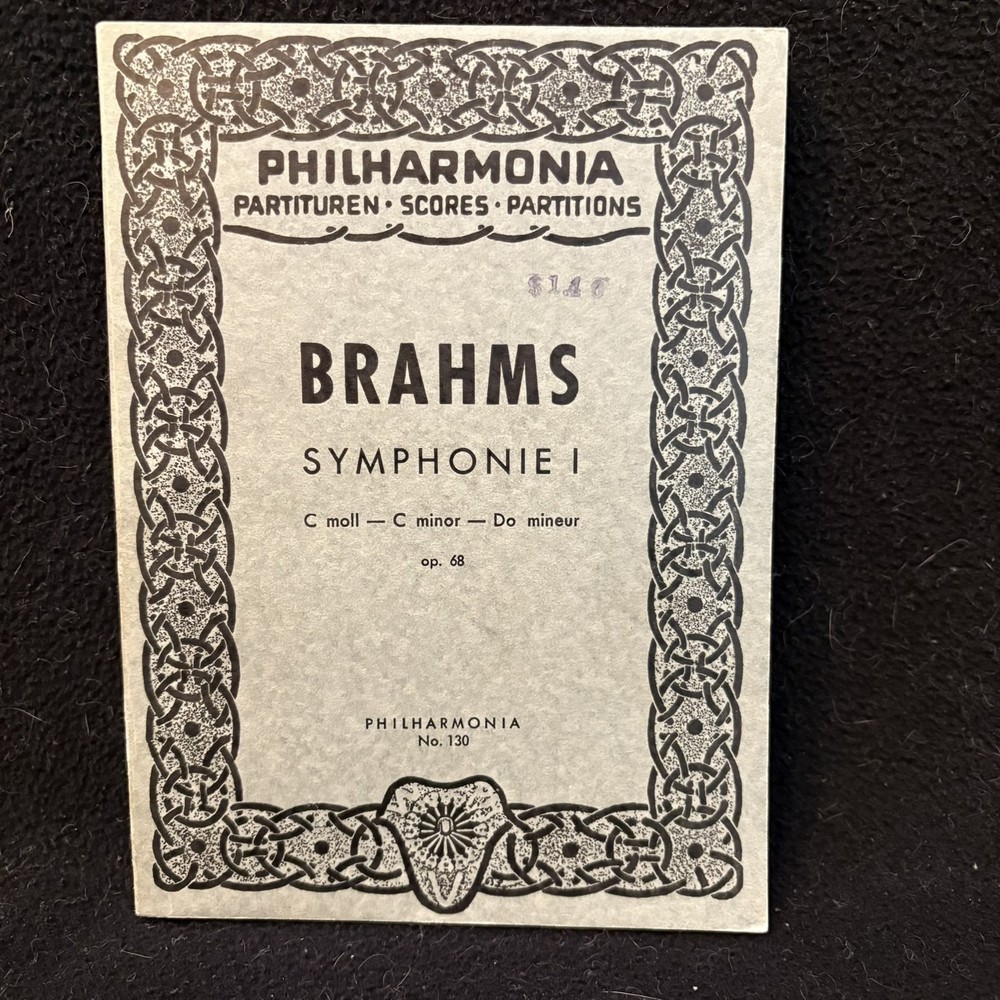 BRAHMS Symphony #1 – PHILHARMONIA (Austria) – Full Study Score