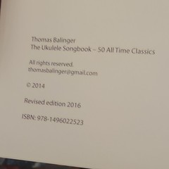 Thomas Balinger Ukulele Song Book Collection 50 All Time Classics Sheet Music