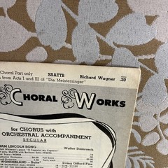 1936 Festival Prelude by Richard Wagner Choral Only Sheet Music M. Witmark & Son