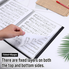 4 Pages Expand Sheet Music Folder Spiral Sheet Musics Binder Allow Annotations