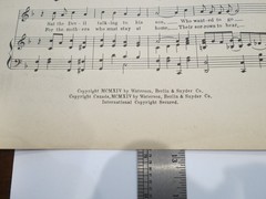 1914 Political WWI Irving Berlin sheet Music Devil Stay Down here where belong