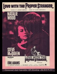 LOVE WITH THE PROPER STRANGER 1963 Natalie Wood/STEVE McQUEEN Movie Sheet Music