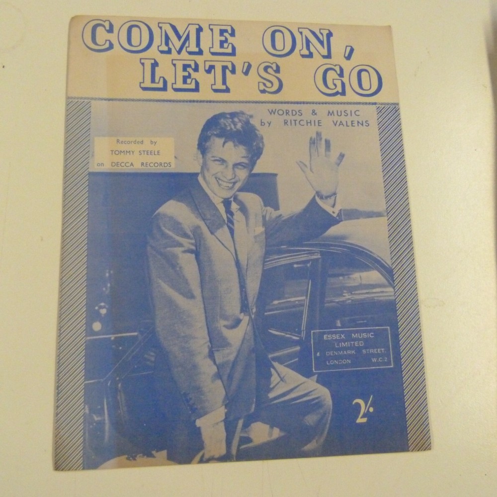 song sheet COME ON LET&rsquo;s GO, Tommy Steele, 1958