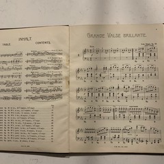 Antique Chopin&rsquo;s Waltzes Piano Forte 1884? Music Book 80 Pages Very Good