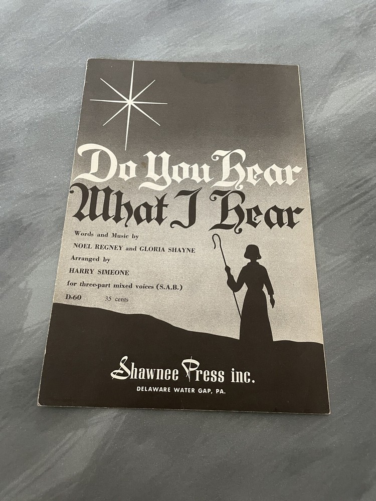 Do You Hear What I Hear Sheet Music Shawnee Press Mixed Voices Regney Shayne