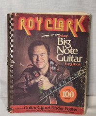 Roy Clark Big Note Guitar Song Book 1978 Vintage Sheet Music with Poster
