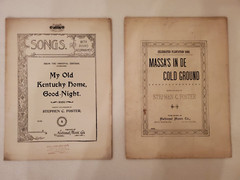 Vintage Sheet Music ~ Stephen C Foster: Old Kentucky Home & Massa&rsquo;s Cold Ground