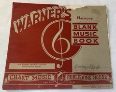 1920 Warner&rsquo;s Harmony Blank Music Book Chart Music Publishing House Chicago VTG