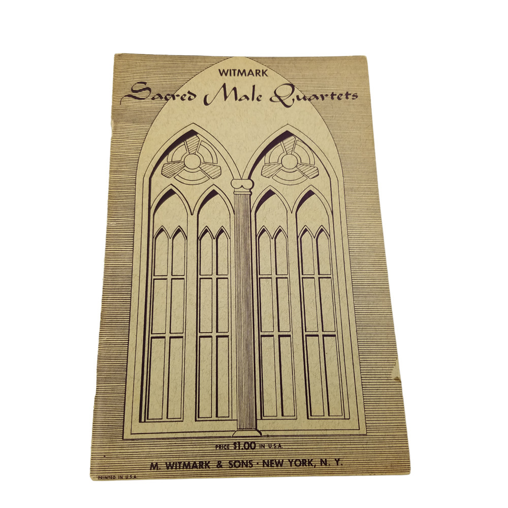 Witmark Collection Sacred Male Quartets Sheet Music Song Book 1951