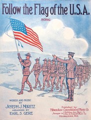 Follow The Flag Of The USA Sheet Music Joseph Moritz Earl Gere WWI 1917 Military