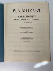 Mozart Variations for Piano & Violin Henle Verlag Urtext Edition VTG Sheet Music