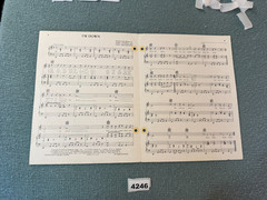 rare The Beatles I&rsquo;M DOWN original sheet music – Maclen Music 1965-4246