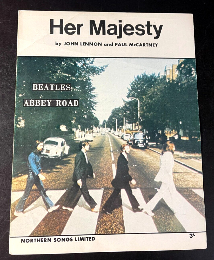 SUPER CLEAN-The BEATLES : Sheet Music 1968 : –HER MAJESTY—RARE- 3791