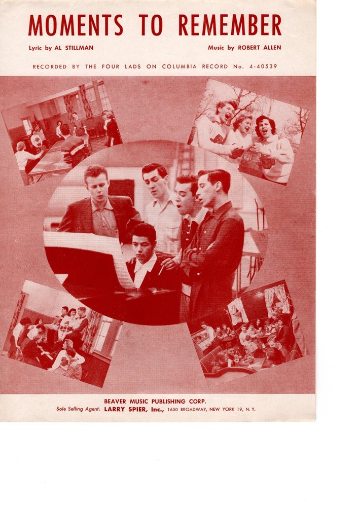 MOMENTS TO REMEMBER Piano Sheet Music, Uke Tabs, Chords, & Lyrics