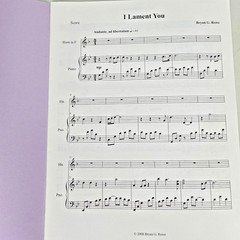 I Lament You French Horn and Piano Sheet Music Bryan Rowe Chesapeake Shop Vtg