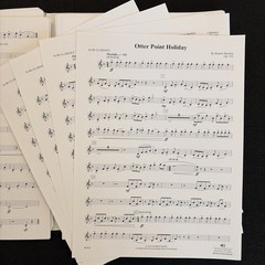 Otter Point Holiday Robert Sheldon Concert Band Score Parts Grade 4 Alfred