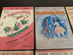 Vintage Sheet Music LOT 1940&rsquo;s Don Ameche Betty Grable Carousel Art Deco Covers