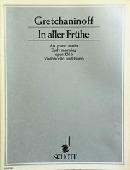 Gretchaninoff Early Morning opus 126b for cello and piano