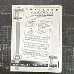 M. Witmark & Sons The Things We Meant to Do Sheet Music Voice/Piano W 2181