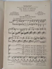 1911 The Bells of Elfarnie a Cantina for Female Voices w/ Piano Sheet Music VTG