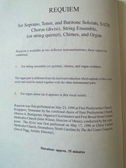 Requiem SATB David Huff Hinshaw Music
