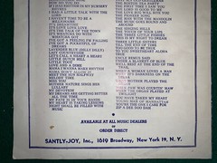 VINTAGE 1951 “SPARROW IN THE TREE TOP” SHEET MUSIC BY BOB MERRILL & GUY MITCHELL