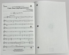 Come Thou Long Expected Jesus McCullough SATB Keyboard Handbells Sheet Music