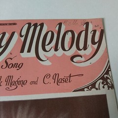 1922 « Dreamy Melody » Vintage Sheet Music 1920s Song for Piano Ukulele