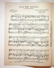 1948 Play The Playera Xavier Cugat Ervin Drake Jimmy Shirl Sheet Music