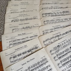 Antique 1918 Photoplay Motion Picture Sheet Music Silent Film Piano Violin lot