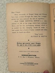 1950 OLD TIME REVIVAL SONGS Singspiration Christian Songbook Zondervan