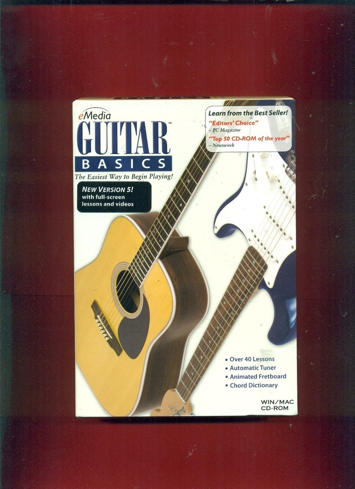 E-MEDIA GUITAR BASICS INSTRUCTIONAL WINDOWS/MAC CD ROMS VERSION 5 BRAND NEW!!!