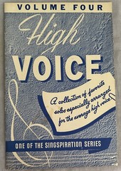MUSIC BOOK: Singspiration Series Vol.4 HIGH VOICE, 1958, contemporary Christian