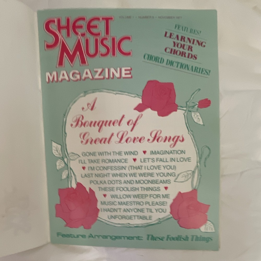 Sheet Music Magazine A Bouquet of Great Love Songs Piano Easy Listening Pop