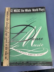 Vintage 1944 Dance Music the whole world plays sheet music signed Anne McLeod