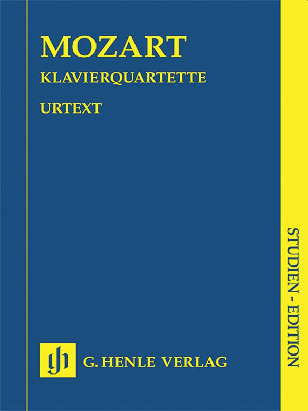 Study Score for Mozart Piano Quartets Violin Viola Cello Henle Urtext 7×10 Book