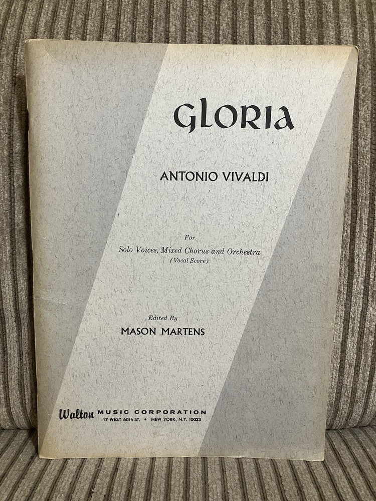 Gloria Antonio Vivaldi Solo Voices Mixed Chorus Orchestra Vocal Score Songbook
