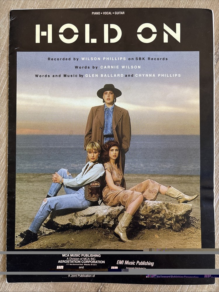 WILSON PHILLIPS Hold On 1990 Sheet Music Vintage MCA Hal Leonard HL00490372