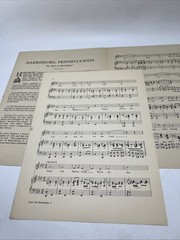 RARE Antique Dear Old Harrisburg Pennsylvania Sheet Music Book 1924 Original PA