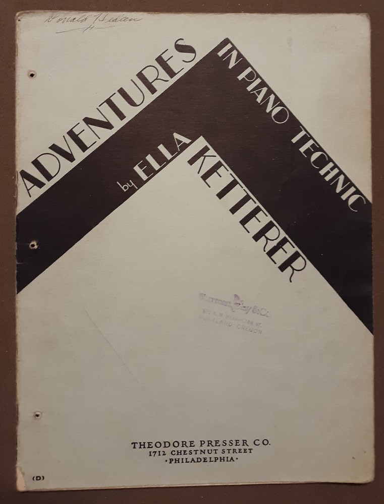 Adventures In Piano Technic by Ella Ketterer Piano Sheet Music 1934