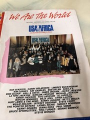1985 We Are The World USA For Africa Original Sheet Music Michael Jackson Richie