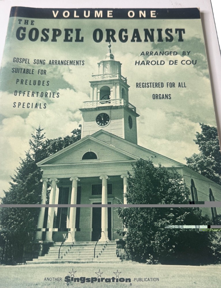 VTG 1963 The Gospel Organist Vol 1 Harold De Cou Organ Songbook