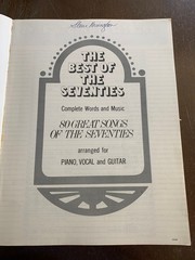 The Best of the Seventies 80 Great Songs 1976 Piano Vocal Guitar Lyrics Songbook
