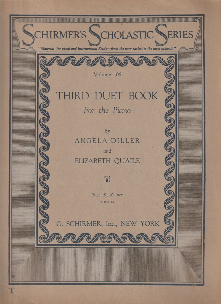 Schirmer&rsquo;s Scholastic Series Third Duet Song Book 1917