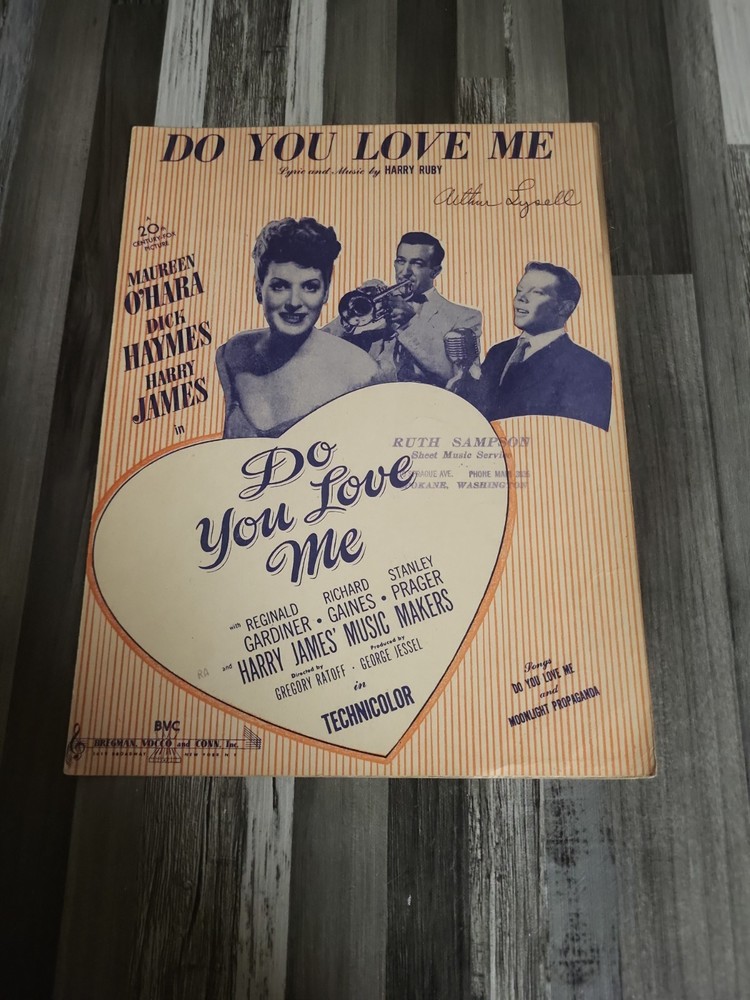 Do You Love Me Sheet Music 20th Century Fox Harry Ruby